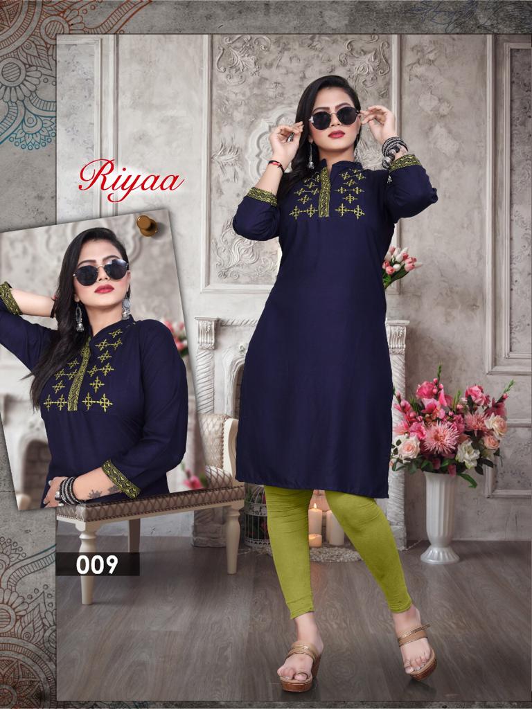 Riyaa Casual Daily Wear Rayon Printed Kurti Collection